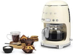 Smeg 50's Retro Style Aesthetic Drip Coffee Machine with 10 Cup Glass Carafe, Auto Start Feature, Keep Warm Plate, and Two Coffee Strength Settings (Cream) - Image 2