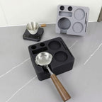 Baoblaze Compact Coffee Tamper Mat | Silicone, Coffee Organizer with Accessory Storage, Non Slip, for Kitchen Countertop, Lovers, Gray - Image 2