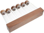 Beaupretty Glass Coffee Bean Storage Rack with Wooden Base, 6 Vials by Beaupretty