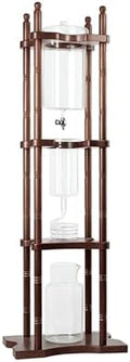 Nispira Cold Brew Drip Tower Iced Coffee Maker Glass Wooden Stand 25 Cups by Nispira