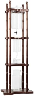 Nispira Cold Brew Drip Tower Iced Coffee Maker Glass Wooden Stand 25 Cups by Nispira