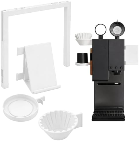 Coffee Organizer Compatible with xBloom Grinder, Modular Accessory Holder, Multi Function Mount Rack for Home Coffee Bar and Workstation Storage (White Right Hand) by TEHAOUU