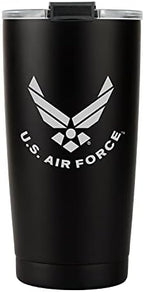 Military Gift Shop 20oz Air Force Tumbler, Double-Walled Insulated Steel USAF Coffee Mug with Lid | Air Force Gifts | USAF 20oz Tumbler - Image 5