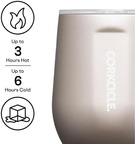 Corkcicle Stemless Wine Tumbler with Lid, 12 oz, Latte - Image 6