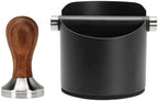 DIBTSA Espresso Knock Box and 51mm Espresso Tamper with 304 Stainless Steel Flat Base and Wooden Handle by DIBTSA