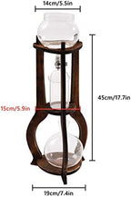 DYRABREST Ice Cold Brew Dripper Coffee Maker, Luxury Stainless Steel and Borosilicate Glass Coffee Maker with 600ml/20.29oz Capacity Quick Brew Drip Coffee Make for Café, Home and Office (Brown) - Image 4