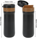 RiToEasysports Travel French Press Coffee Maker Stainless Steel Insulated Mug for Coffee Lovers on the Go - Image 3