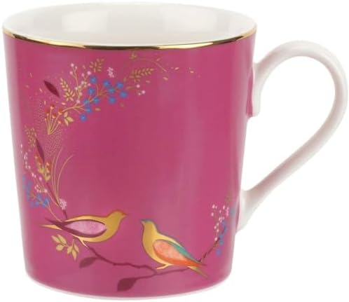 Portmeirion Sara Miller London Chelsea Mug, Pink | 12 Oz Cup for Drinking Tea, Coffee, and Hot Cocoa | Made from Fine China with Gold Detail | Handwash Only - Image 2