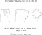 Stainless Steel Milk Frothing Pitcher for Espresso, Latte Art Steaming Jug with Precision Spout, Home Barista Coffee Station Accessory (1 PC) - Image 7