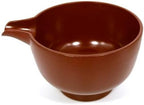 Japanese Lipped Tea Bowl for Matcha, Made of Resin, Non-breakable Dishwasher Compatible, Made in Japan, Red Color by OKADAEN