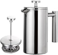350ml/800ml/1000ml Coffee Maker Pot Press Stainless Steel Double Walled Insulated(800ml) by Unknown