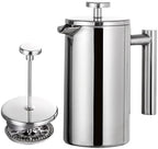 350ml/800ml/1000ml Coffee Maker Pot French Press Stainless Steel Double Walled Insulated(800ml) by Unknown