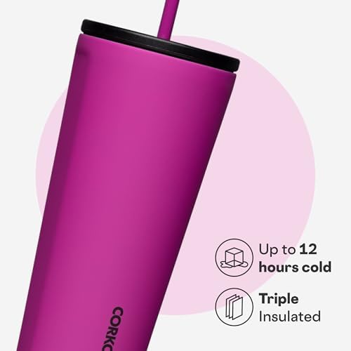 Corkcicle Cold Cup 24 oz Triple Insulated, Berry Punch - Image 3