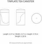 Food Storage Canister with Built-in Scoop, Round Tinplate Metal Jar for Loose Leaf Tea Organization, Black Finish - Image 7