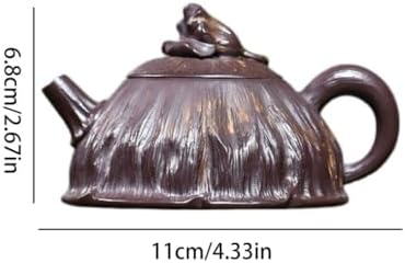 Tea Kettle Retro Purple Clay Pot Original Mineral Purple Mud Lotus Teapot Household Kung Fu Tea Set Ceramic Tea Infuser - Image 2