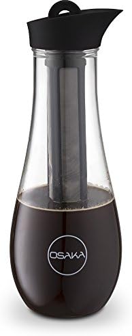Osaka, Cold Brew Coffee Maker - 1.5 Liter Tritan Carafe with Stainless Steel Mesh Filter "Fushimi Inari Taisha" (Black) by OSAKA