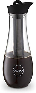 Osaka, Cold Brew Coffee Maker - 1.5 Liter Tritan Carafe with Stainless Steel Mesh Filter "Fushimi Inari Taisha" (Black) by OSAKA