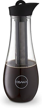 Osaka, Cold Brew Coffee Maker - 1.5 Liter Tritan Carafe with Stainless Steel Mesh Filter "Fushimi Inari Taisha" (Black) by OSAKA