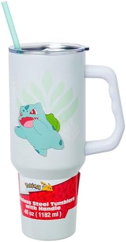 Silver Buffalo Pokémon Bulbasaur, Stainless Steel Tumbler, 40oz by SilverBuffalo