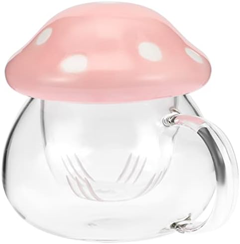 Glass With Ceramic Lid Removable Infuser Stovetop Tea Kettle Mushroom by Unknown