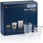De'Longhi Fancy Collection Double Walled Thermo Espresso, Cappuccino and Latte Macchiato Glasses (Set of 6) and De'Longhi DLSC060 Stainless Steel Milk Frothing Jug - Image 3