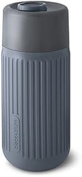 BLACK + BLUM Glass Travel Cup | Durable, Lightweight On-the-Go Tumbler, Lid Lock, Leak-proof - Perfect for Hot & Cold Drinks | Fits in Bike Bottle Cages & Car Cup Holders | Slate, 11 oz / 340ml by BlackBlum
