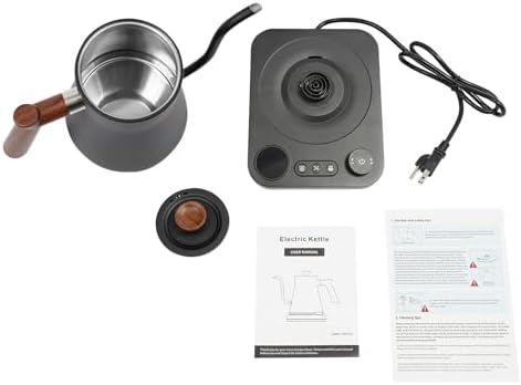 1200W Electric Gooseneck Kettle, 0.24Gal Electric Tea Kettle with 104-212℉ Temperature Control, Pour over Kettles with 1-24H Keep Warm, Hot Water Boiler, for Home Office Coffee Tea Brewing (Black) - Image 3