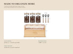 KKC HOME ACCENTS Bamboo Tea Station Organizer Set with 3 Glass Jars Drawer - Image 5