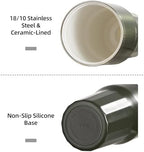 TKK 24 oz Ceramic Coated Tumbler with Straw Lid, 18/10 Stainless Steel Vacuum Tumblers, Leakproof Double Walled Car Cup with Handle & Tea Infuser& Dishwasher Safe, for Hot & Cold Drinks,Alpine Green - Image 5