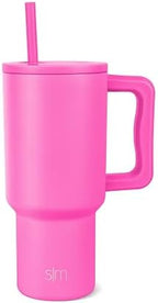 Simple Modern Trek Tumbler with Handle and Straw Lid | Cup Holder Friendly Insulated Stainless Steel Travel Mug | Raspberry Vibes, 30 Ounces (Pack of 12) by SimpleModern