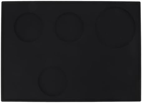 Coffee Tamping Mat Silicone, Slip Coffee Tamper Pad, Food Grade Silicone Tamping Station Mat with Multiple Slots, Thick for Home Bar Coffee Shop by Unknown