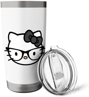 Hello Kitty Nerd Glasses Black Stainless Steel Insulated Tumbler - Image 5
