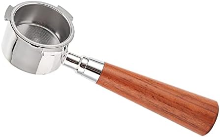Bottomless Portafilter Coffee Machine Handle, Stainless Steel Filter Holder Basket Replacement Tool, Ergonomic Wooden Handle for Espresso Extraction, Barista Accessory for Home and (51mm rosewood) - Image 2