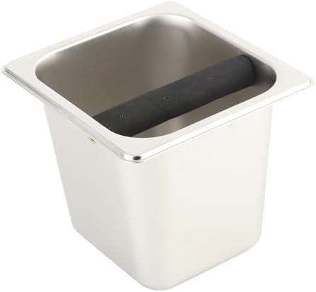Stainless Steel Knock Box with Protective Rubber Bar, Deep Bowl Design for Large Capacity, Ideal for Household and Professional Use (Large) - Image 6