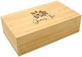 Personalized Tea Box, Bamboo Organizer, Floral Name by Hampton+Studios