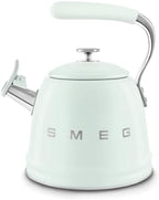 SMEG Stovetop Whistling Kettle – 50s Retro Style, 2.3 Liter (10 Cup / 2.4 Quart) Stainless Steel Tea Kettle with Iconic Design & Whistle – Premium Kitchen Statement Piece-Pastel Green by Unknown