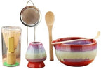 6PCS Matcha Tea Set Ceramic Bowl Whisk Scoop Teaspoon Sifter(6PCS-A02) by Unknown