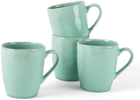 famiware Aurora Coffee Mugs, 14oz Mug Set of 4, Stoneware Cup with Handle by Famiware