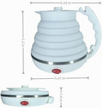 Travel Kettle Electric Collapsible, Portable Electric Kettle Silicone + Paperless Collapsible Coffee Dripper, Travel Pour Over Coffee Maker Single Cup, White - Image 6