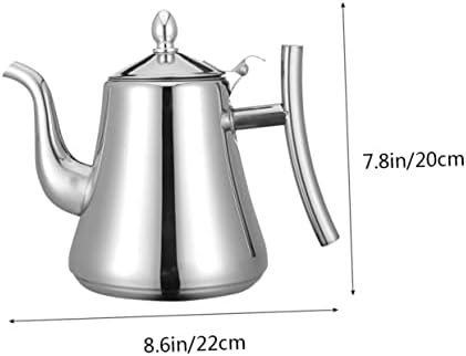 LABRIMP 2L Stainless Steel Tea Pot with Strainer for Home and Restaurant Use Sturdy Water Kettle with Fine Mesh Infuser for Brewing Loose Leaf Tea - Image 2