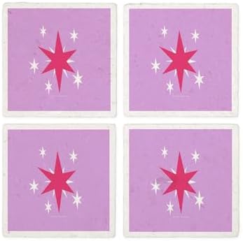 CafePress MLP Twilight Sparkle Cutie Mark Tumbled Stone - Set of 4 Coasters Set of 4 by CafePress