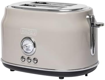 Haden Dorset 2 Slice Wide Slot Stainless Steel Toaster, Putty & Chrome by Unknown