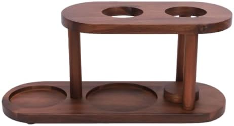 Asixxsix Pour Over Coffee Station Coffee Dripper Stand, Wooden Drip Station Pour Over Maker Stand Filter Holder, Wood Bar Organizer - Image 5