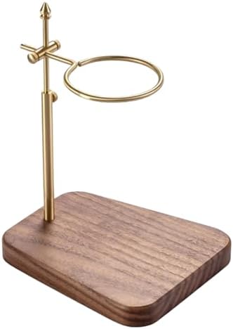 Coffee Dripper Stand Wooden Pour Over Holder Adjustable Iron Rack Rotatable Base Structure Suitable for Milk Tea Shop countertop Home - Image 7