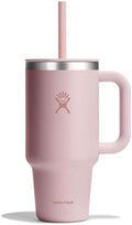 Hydro Flask Travel Tumbler with Handle, Lid and Straw - Insulated Stainless Steel in 32 Oz Tonal Trillium Pink by Unknown