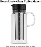 Iced Tea Glass Cold Brew Maker, Black 1000ML - Image 6