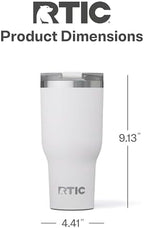 RTIC 40oz Essential Tumbler with Lid, Ceramic Lined, White - Image 4