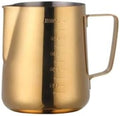 Milk Frother Cup Stainless Steel 350/550ml Espresso Coffee Pull Flower Milk Mugs Cup Stainless Steel Craft Latte Art Jug Pitcher Mug(550ml golden) by Unknown