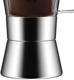 Moka Induction Stovetop Espresso Maker Italian Coffee Maker Glass-Top & Stainless Steel Espresso Moka Pot,Classic Italian Coffee Maker, 240Ml - Image 2
