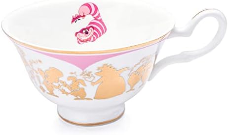 The English Ladies Disney Alice in Wonderland Cheshire Cat Cup and Saucer, Fine Bone China, 7.5 × 15 × 15 cm, Multicolor - Image 4